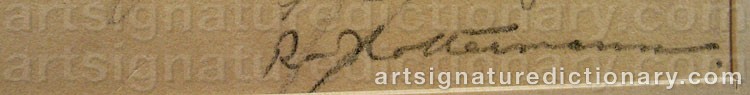 Authentic signature by Reinhold HOLTERMANN on  artwork