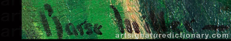 Authentic signature by Barse MILLER on  artwork