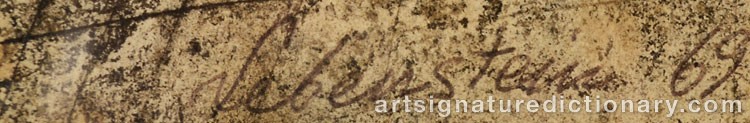 Authentic signature by Jan LEBENSTEIN on  artwork