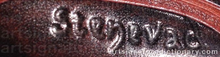 Authentic signature by Johan STENEVAD on Painting/Watercolour artwork