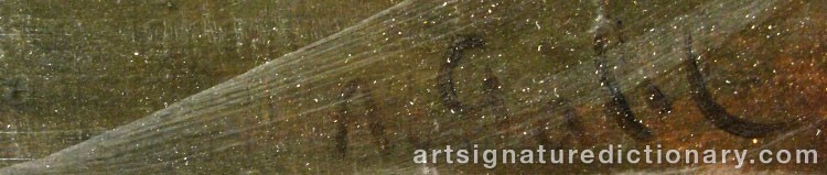 Authentic signature by Alois GABL on  artwork