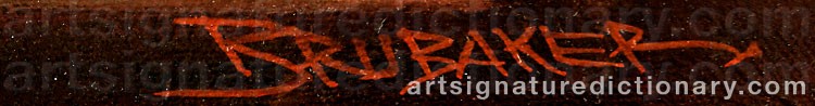 Authentic signature by Robert BRUBAKER on artwork