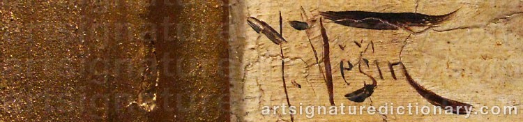 Authentic signature by Jaroslav Friedrich VESIN on  artwork