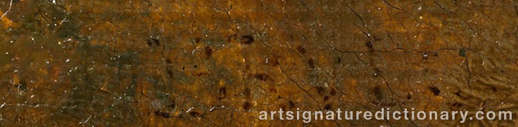 Authentic signature by Theobald MICHAU on  artwork