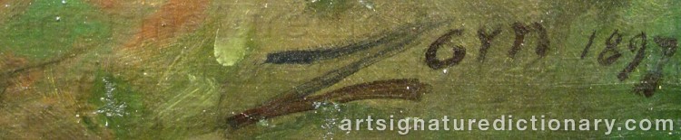 Forged signature of Anders ZORN