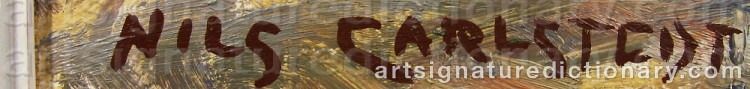 Authentic signature by Nils CARLSTEDT on Painting/Watercolour artwork