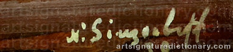 Authentic signature by Nikolas SINEZOUBOFF on Painting/Watercolour artwork
