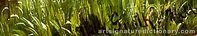 Authentic signature by Vilhelm GROTH on  artwork