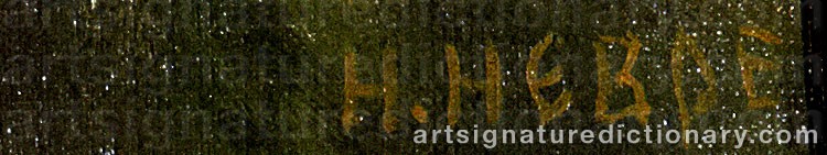 Authentic signature by Nikolai Vassilievich NEVREV on  artwork
