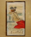 Close-up details showing Edouard MANET signature forgery characteristics