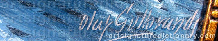 Signature by Olaf GULBRANDSEN