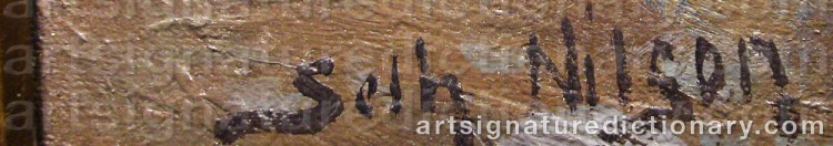 Authentic signature by Seth NILSON on  artwork