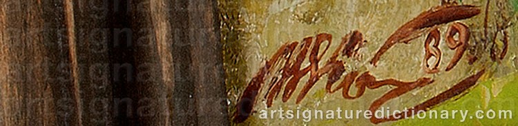 Authentic signature by Nikolay KONONENKO on  artwork