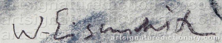Authentic signature by Willy EISENSCHITZ on artwork