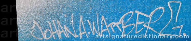 Authentic signature by Johan A. WATTBERG on Painting/Watercolour artwork