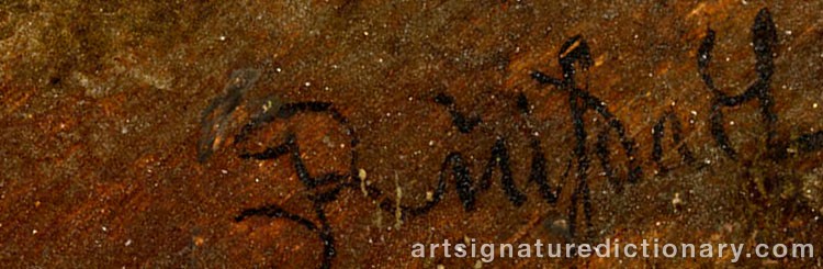 Authentic signature by Jacob Van RUISDAEL on  artwork