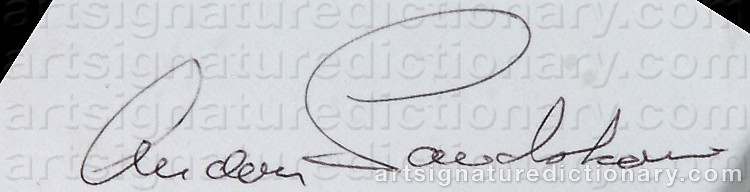 Authentic signature by Anders SANDSTRÖM on artwork