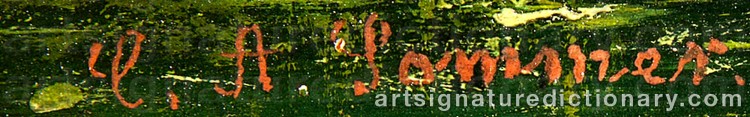 Authentic signature by Carl August SOMMER on Painting/Watercolour artwork