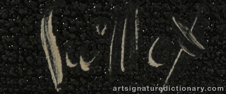 Authentic signature by Alvaro GUILLOT on Painting/Watercolour artwork