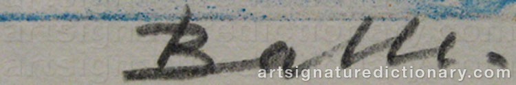 Authentic signature by Mogens BALLE on  artwork