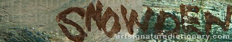 Authentic signature by Chester Dixon SNOWDEN on Painting/Watercolour artwork