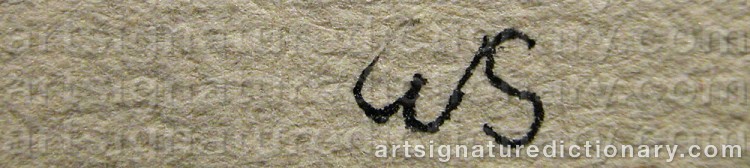 Authentic signature by Otto WOLS on  artwork