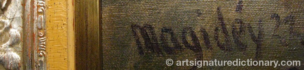 Authentic signature by Wladimir MAGIDEY on  artwork
