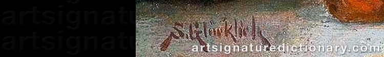 Authentic signature by Simon GLÜCKLICH on  artwork