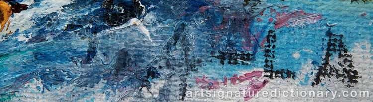 Authentic signature by Taisto AHTOLA on Painting/Watercolour artwork
