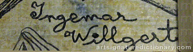 Authentic signature by Ingemar WILLGERT on  artwork