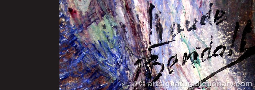 Authentic signature by Claude BENDALL on  artwork