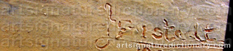 Authentic signature by Kjell FRISTEDT on  artwork