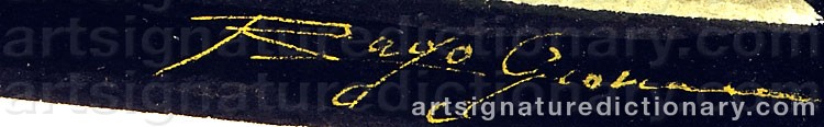 Authentic signature by Rago GIOVANNI on  artwork
