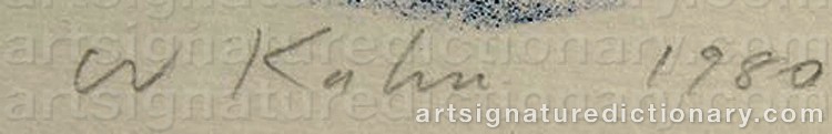 Authentic signature by Wolf KAHN on Painting/Watercolour artwork
