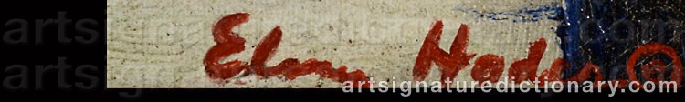 Authentic signature by Elmer Stanley HADER on  artwork