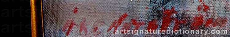 Authentic signature by Åke NORDSTRÖM on  artwork