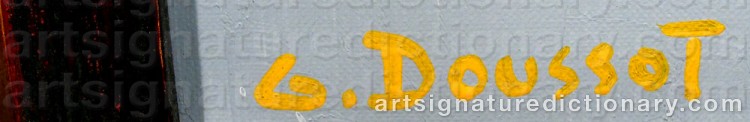 Authentic signature by Georges DOUSSOT on  artwork