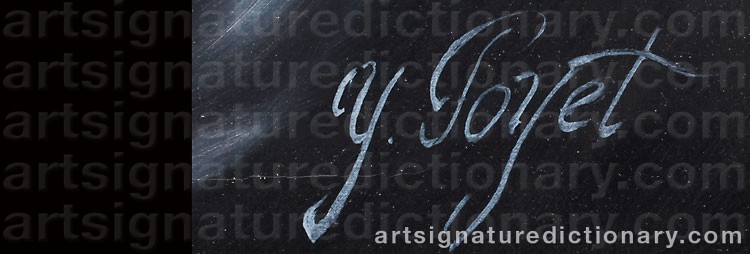 Authentic signature by Yves POYET on artwork