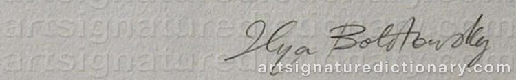 Signature by Ilya BOLOTOWSKY