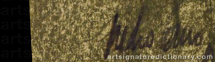 Authentic signature by Pedro CANO on  artwork