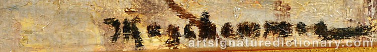 Authentic signature by Jens KONGSHAMMER on artwork