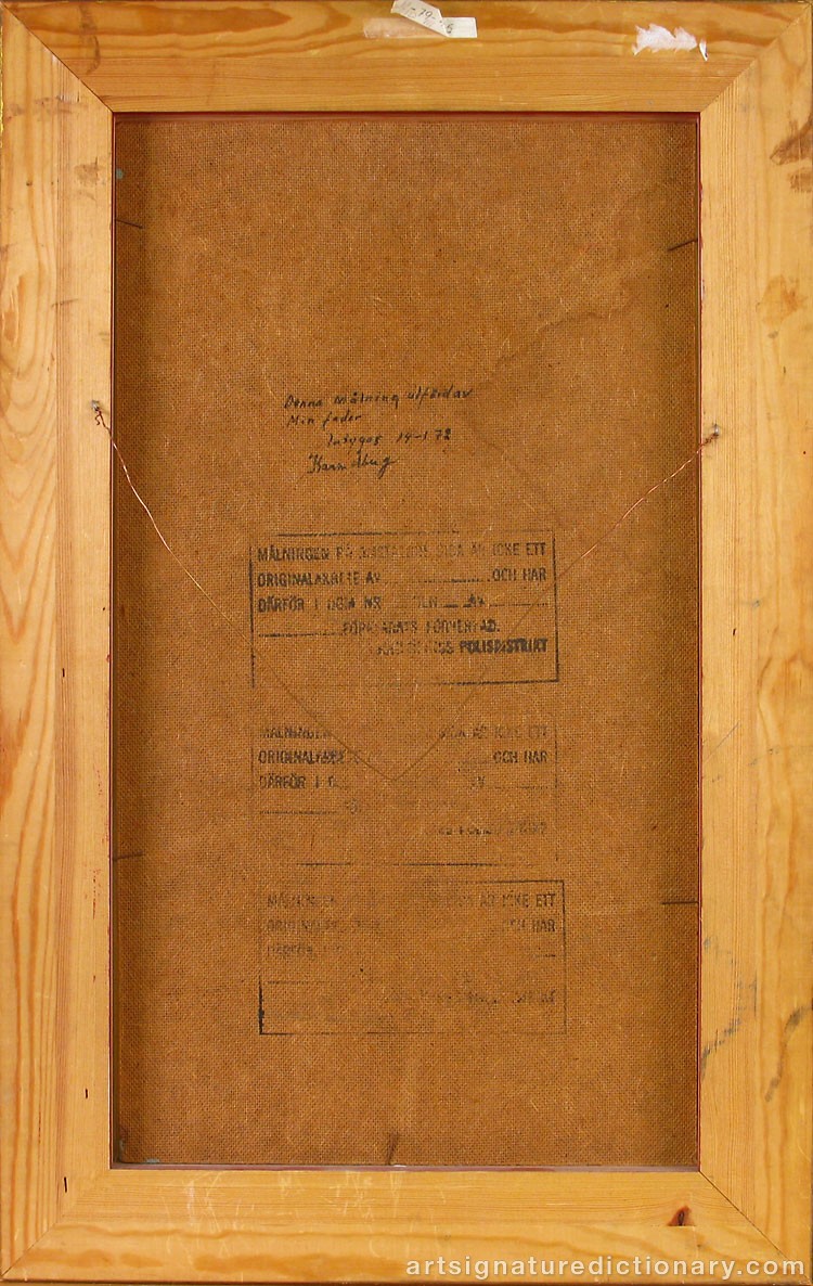 Close-up details showing Pelle ÅBERG signature forgery characteristics