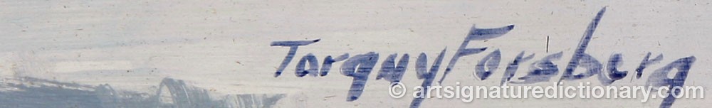 Authentic signature by Torgny FORSBERG on  artwork