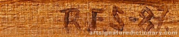 Authentic signature by Roger SEAMARK on Painting/Watercolour artwork