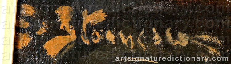 Authentic signature by Eustache Grégoire STOENESCO on  artwork