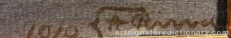Authentic signature by Laurits ‘L A Ring’ ANDERSEN RING on artwork
