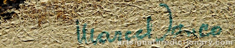 Authentic signature by Marcel Hermann JANCO on  artwork