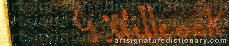 Authentic signature by George Burrell WILLCOCK on  artwork