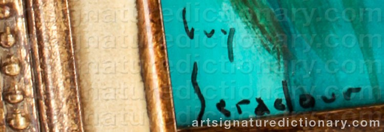 Authentic signature by Guy SERADOUR on Painting/Watercolour artwork