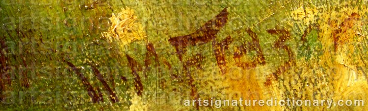 Authentic signature by William Miller FRAZER on  artwork